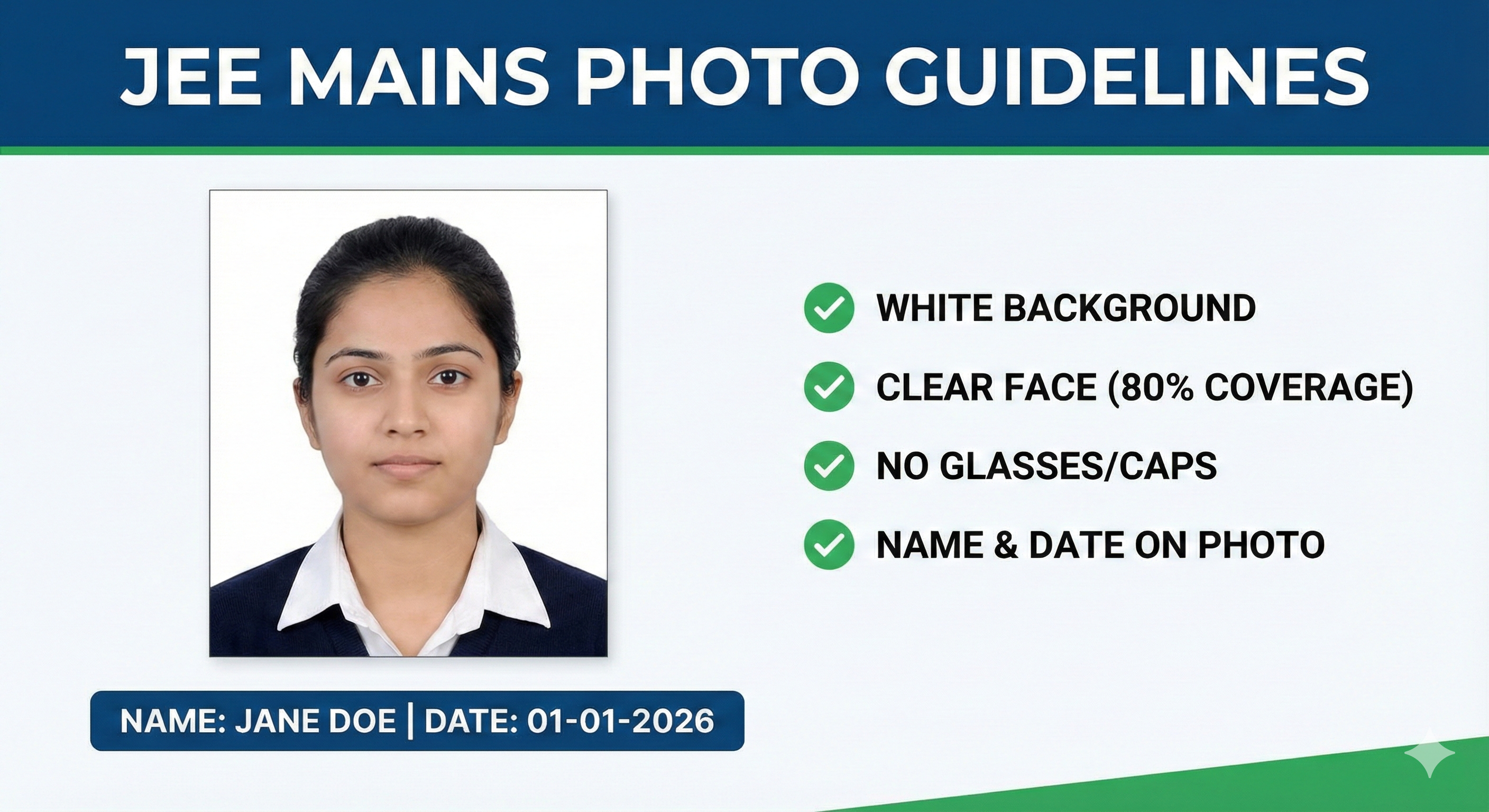 JEE Mains Photo Guidelines – Size, Background & Format